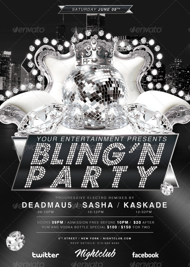 Bling Party Flyer by Viral-Legacy | GraphicRiver